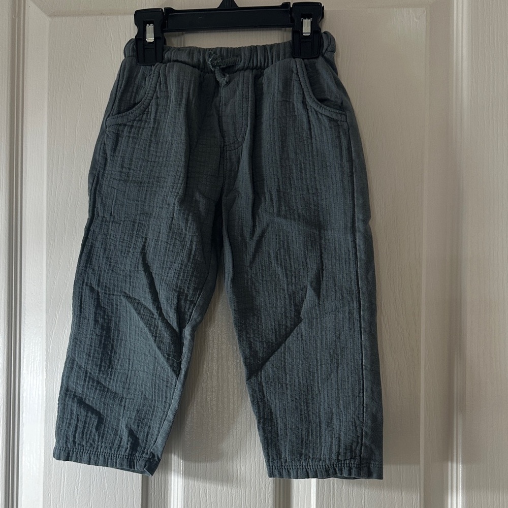 Zara Kids Charcoal Gray Textured Joggers